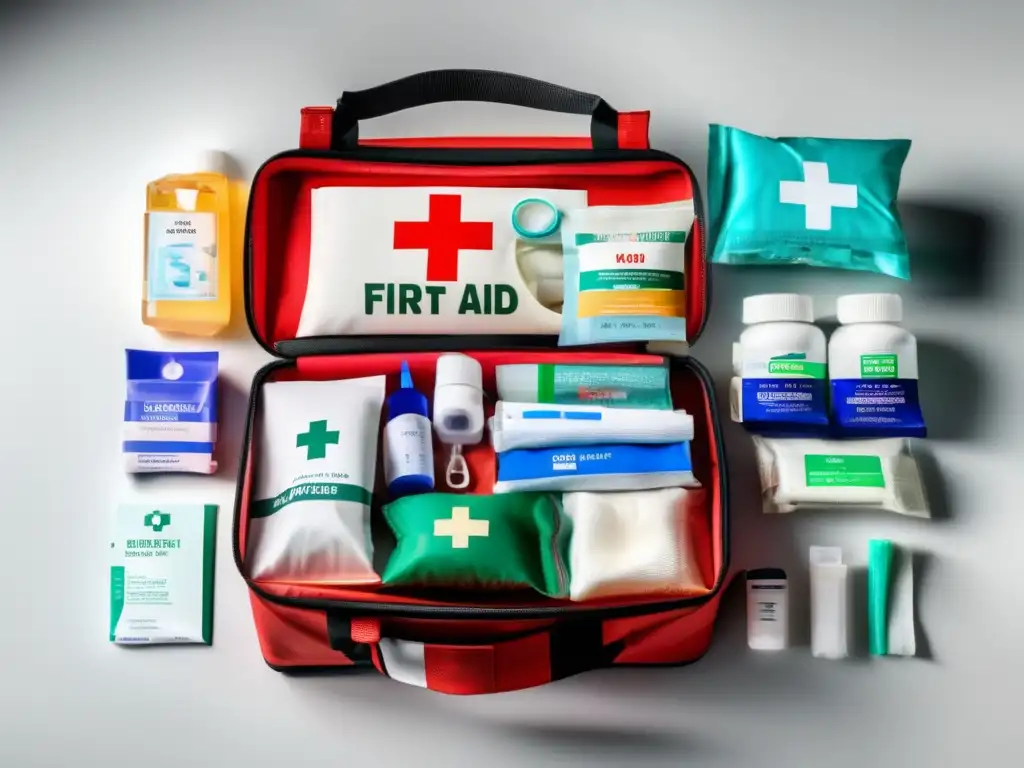 Kit primeros auxilios emergencia - Organizado en blanco, con suministros médicos, herramientas y diseño moderno