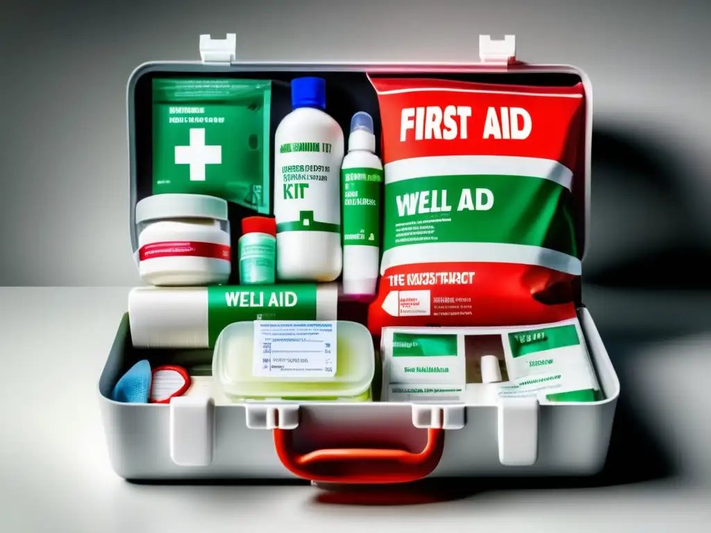 Kit de primeros auxilios organizado y detallado - Guía médica supervivencia preppers