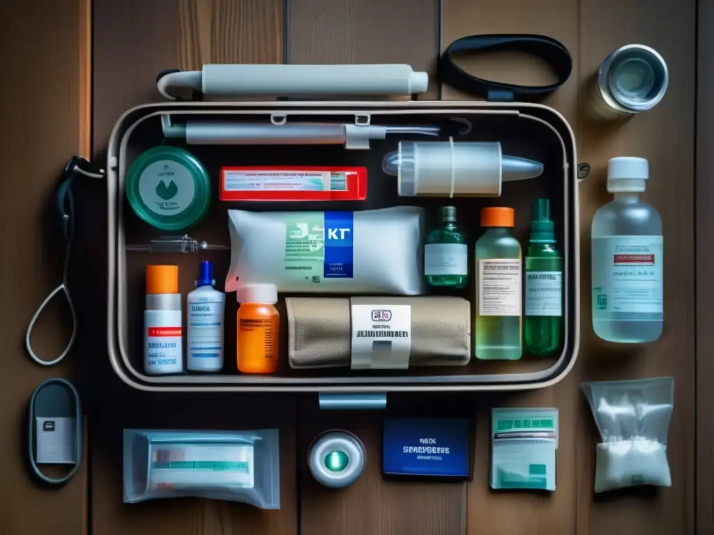 Kit médico de supervivencia con guía para preppers