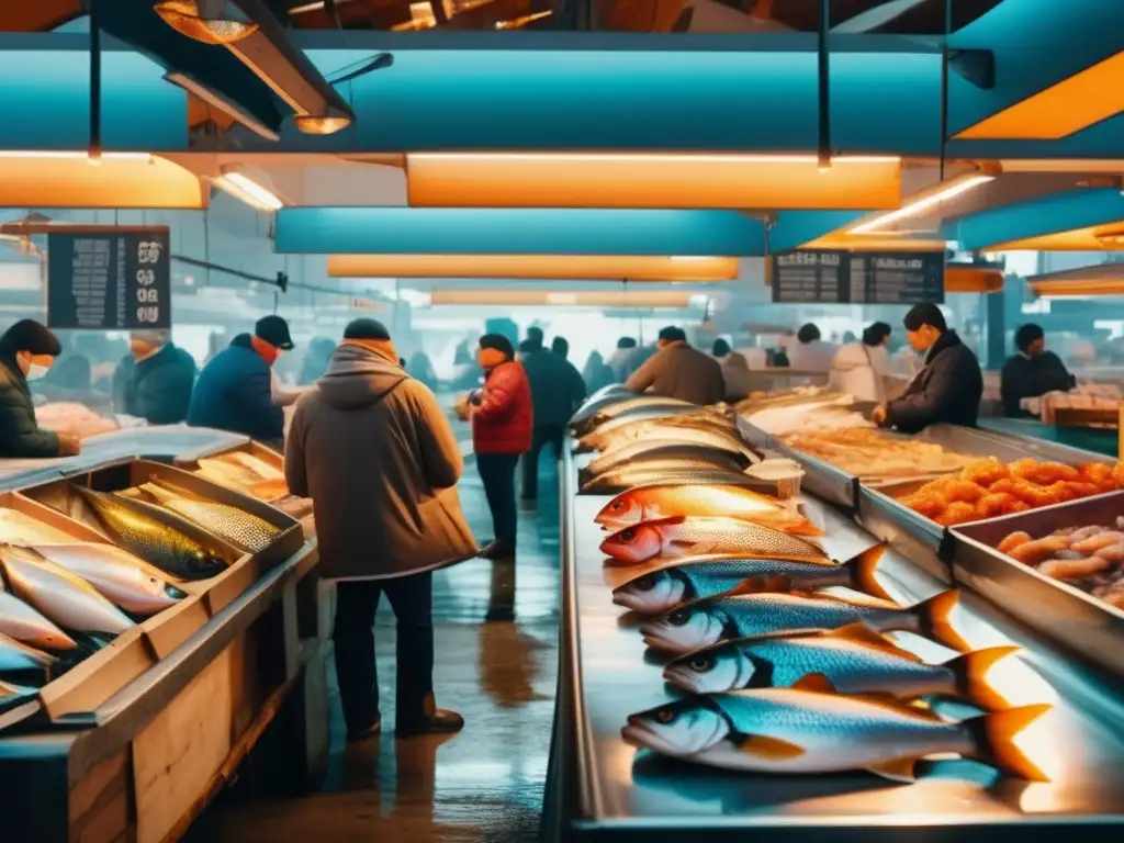 Mercado de pescado: Conservación pescado mariscos emergencia