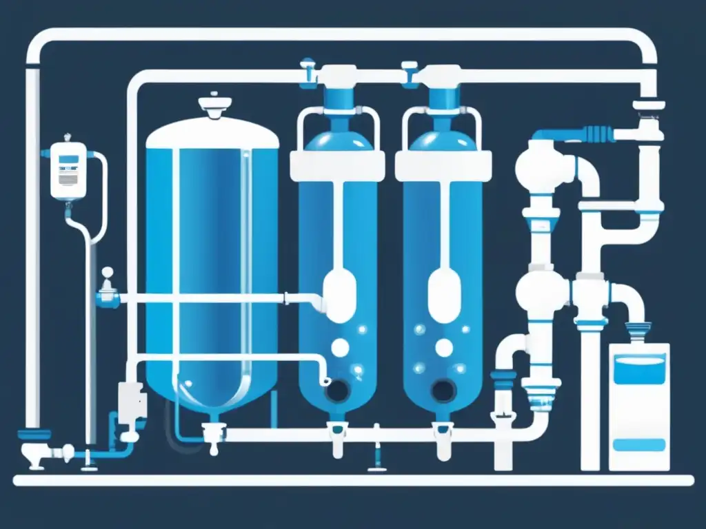 Sistema de purificación de agua moderno en acción - Purificación agua inundación seguridad