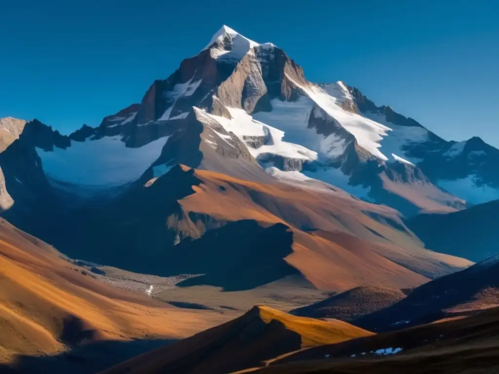 Impresionante paisaje montañoso con pico nevado - Manual de supervivencia montaña preppers