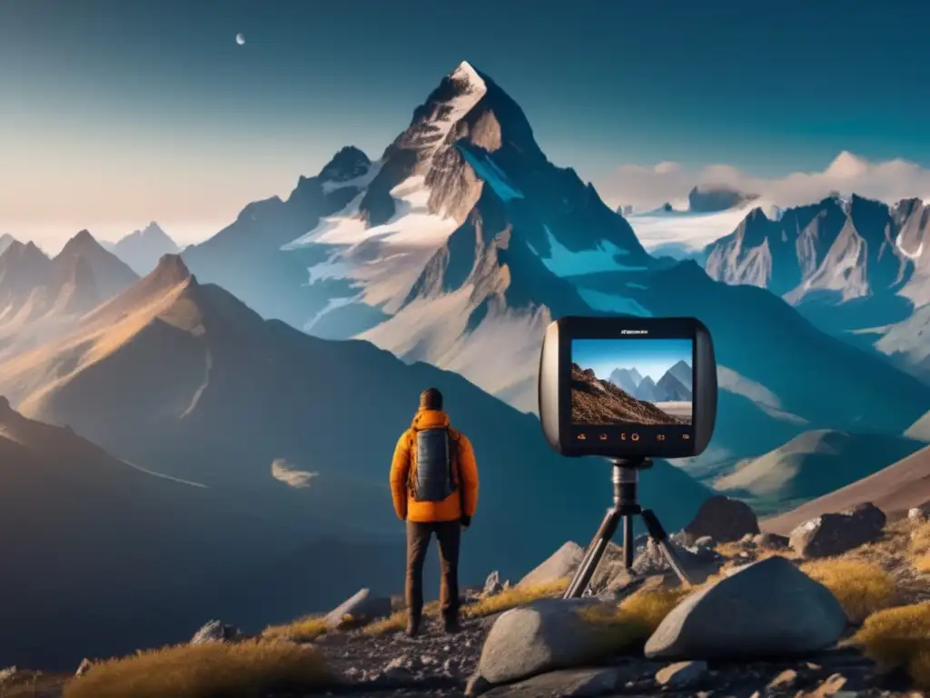 Radio satelital para comunicación en áreas remotas Ventajas de radio satelital en kit de supervivencia: montañas, paisaje salvaje, comunicación remota, información en tiempo real