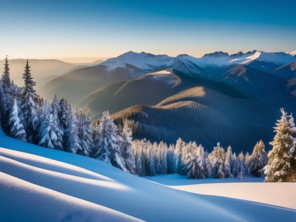 Majestuosa vista panorámica de montañas nevadas, resalta la belleza y desafíos de la naturaleza - Consejos de supervivencia en emergencias