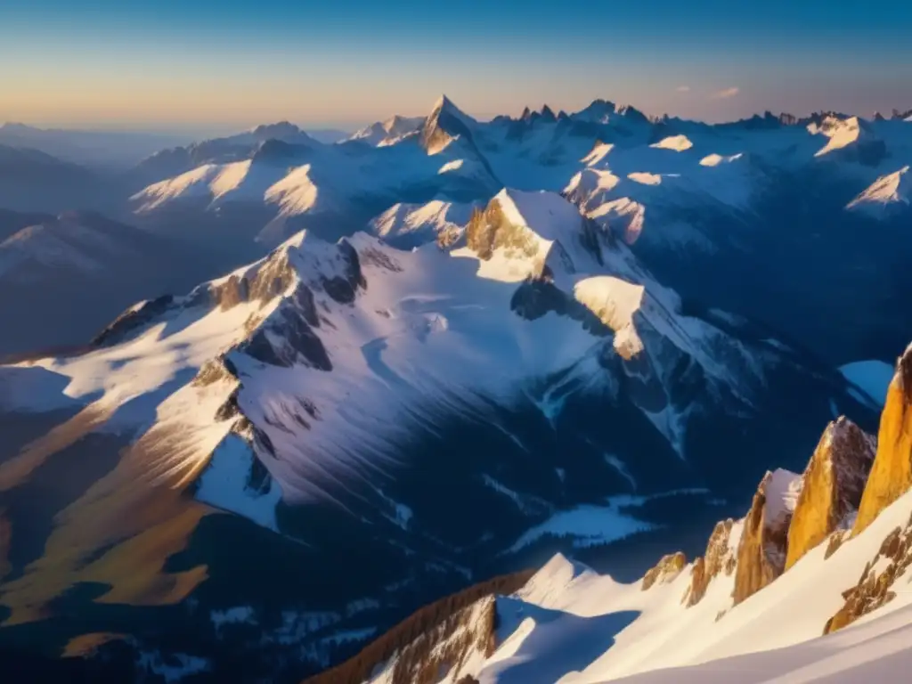 Impresionante imagen 8k de una montaña nevada, resalta peligro de avalanchas