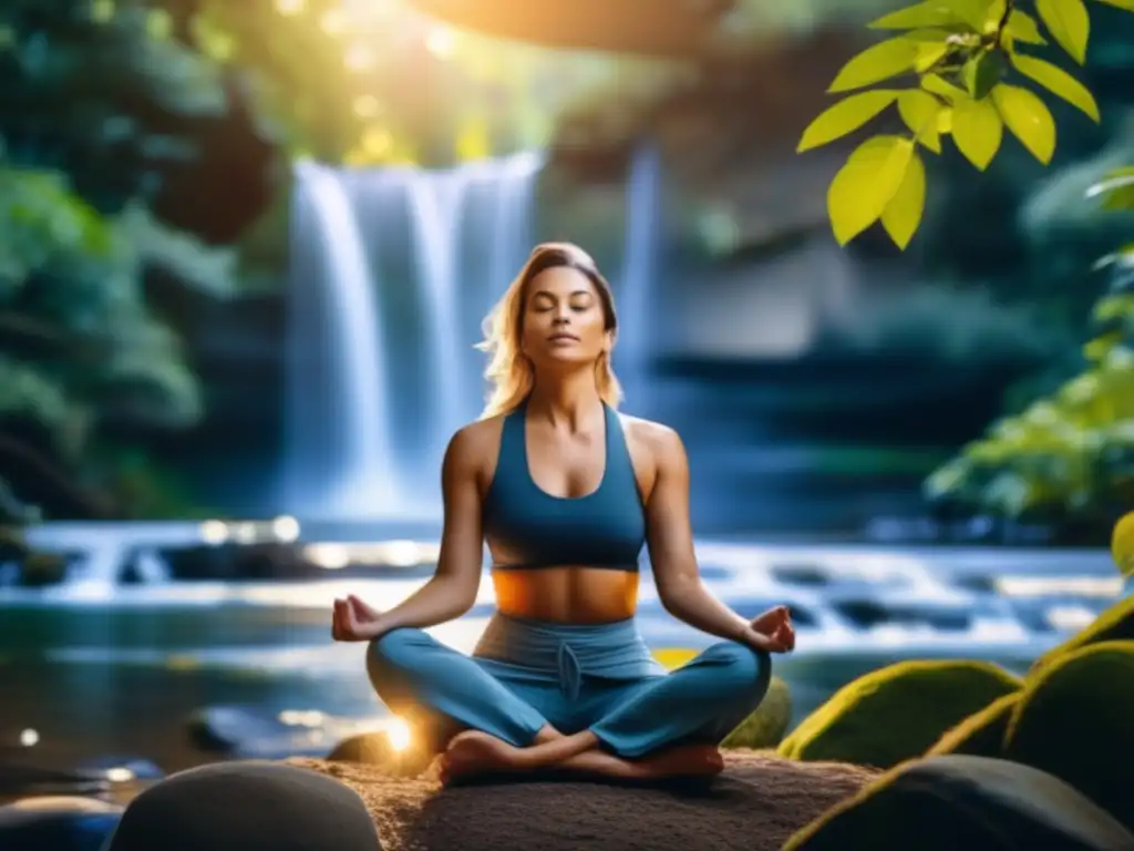 Mujer en paz y fortaleza, meditando en la naturaleza - Guía supervivencia mujeres conflictos humanos