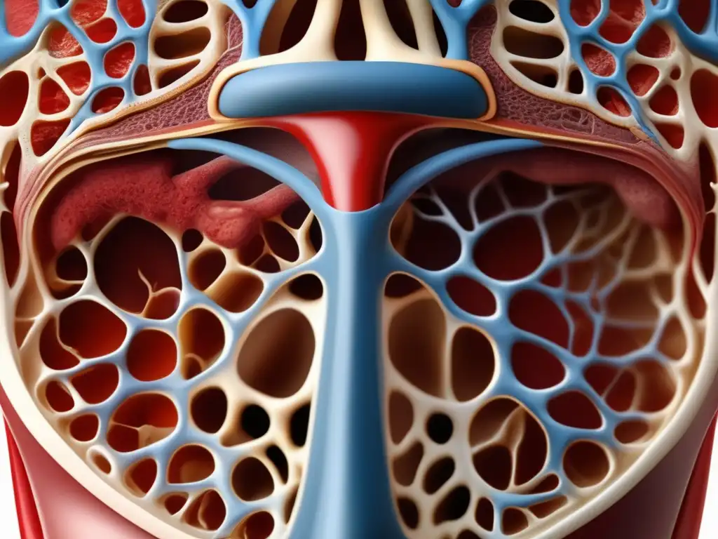 Ilustración detallada de la anatomía nasal y vasos sanguíneos: Tratamiento adecuado para hemorragias nasales