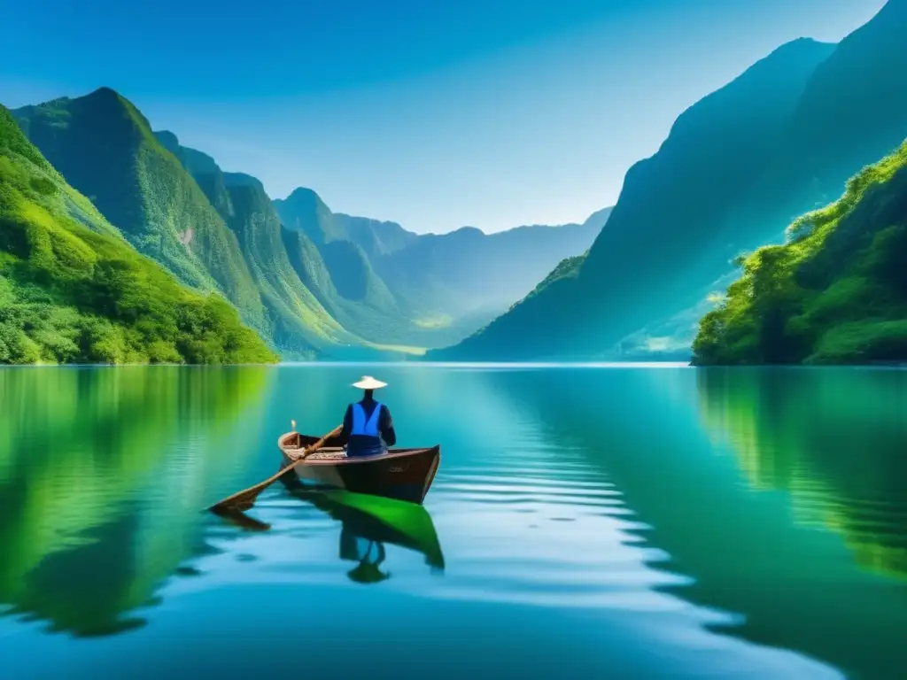 Un hermoso paisaje de un lago rodeado de montañas verdes