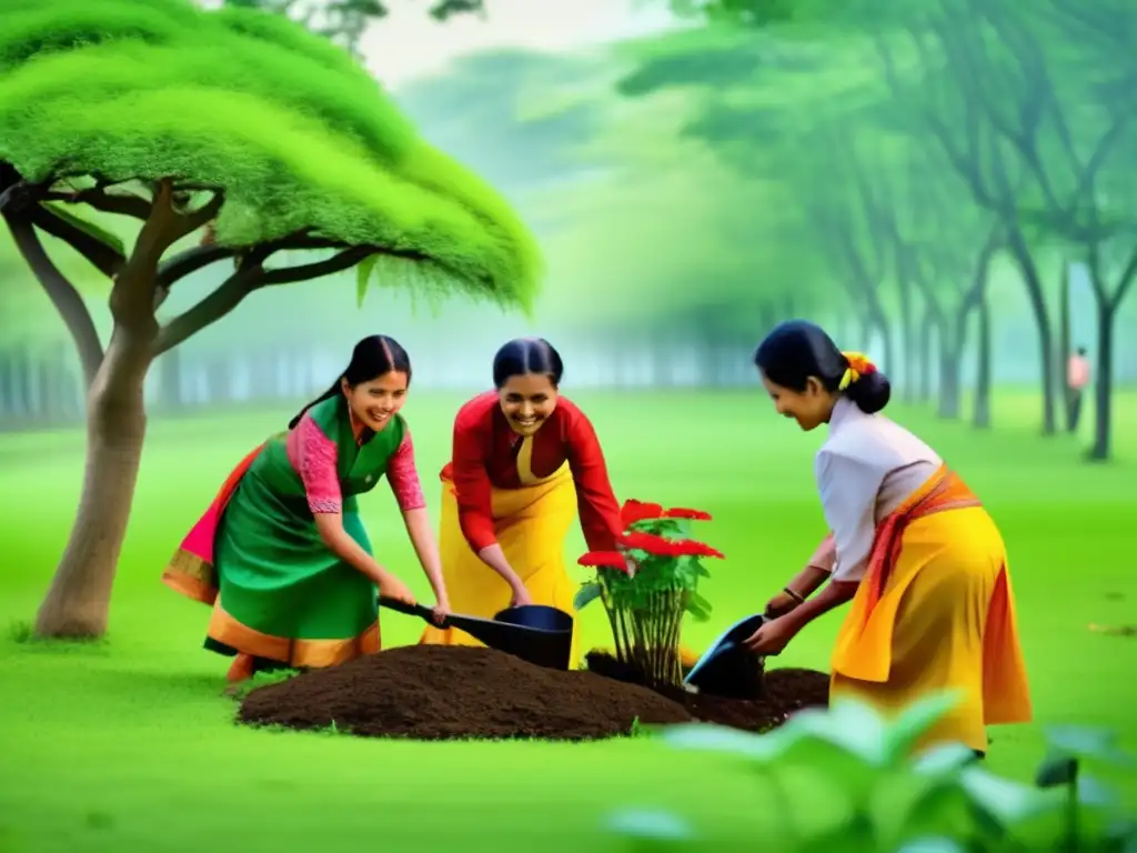 Niños comprometidos con la conservación del medio ambiente y educación sobre desastres ambientales