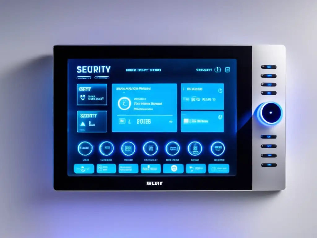 Control de seguridad moderno con diseño futurista