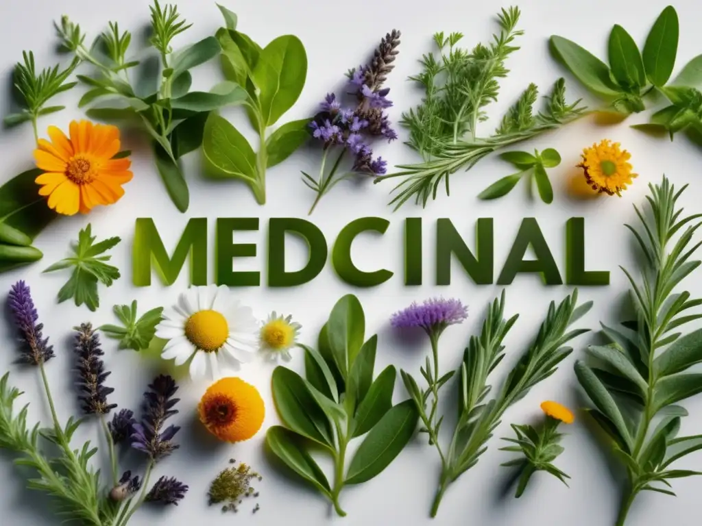 Vendas medicinales con plantas caseras - Imagen ultradetallada de 8K de plantas medicinales en un fondo blanco limpio