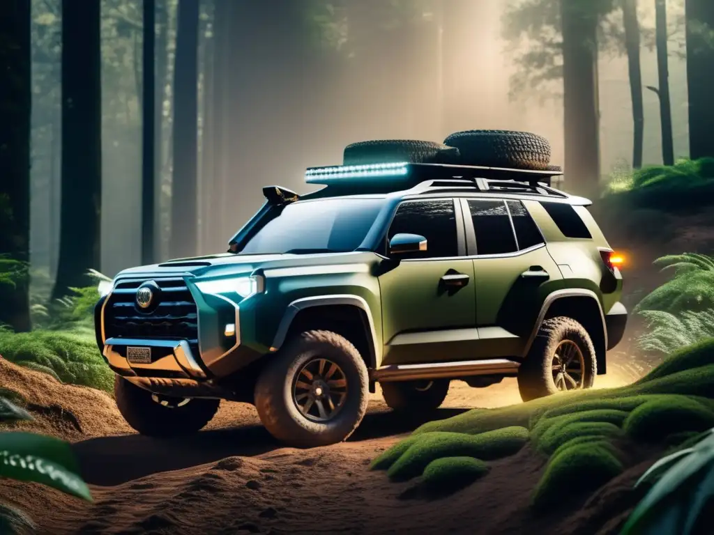 Vehículo supervivencia combustible idóneo en bosque denso