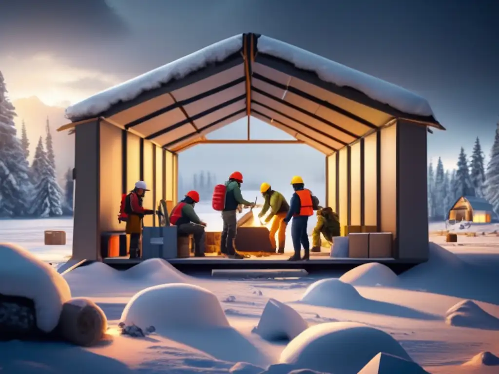 Preppers construyendo refugios sostenibles ante el clima extremo - Adaptación de preppers al cambio climático