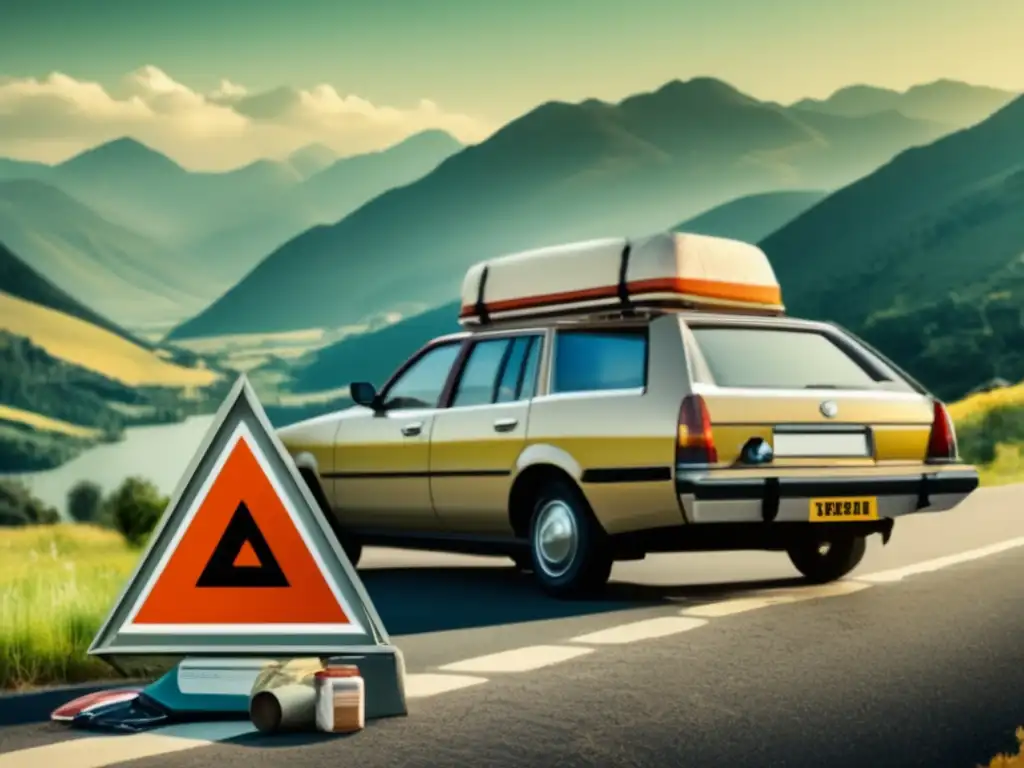 Preparación y seguridad para familias en viaje Coche familiar con kit de emergencia para viajar con niños