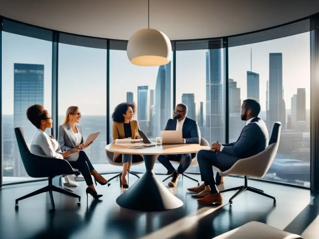 Emprendedores discutiendo estrategias de resiliencia financiera