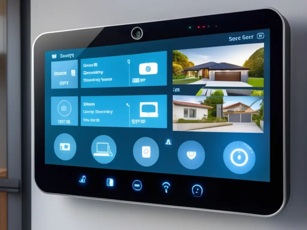 Guía fortificación doméstica: moderno sistema de seguridad con panel de control, cámaras y app móvil para monitoreo y control remoto