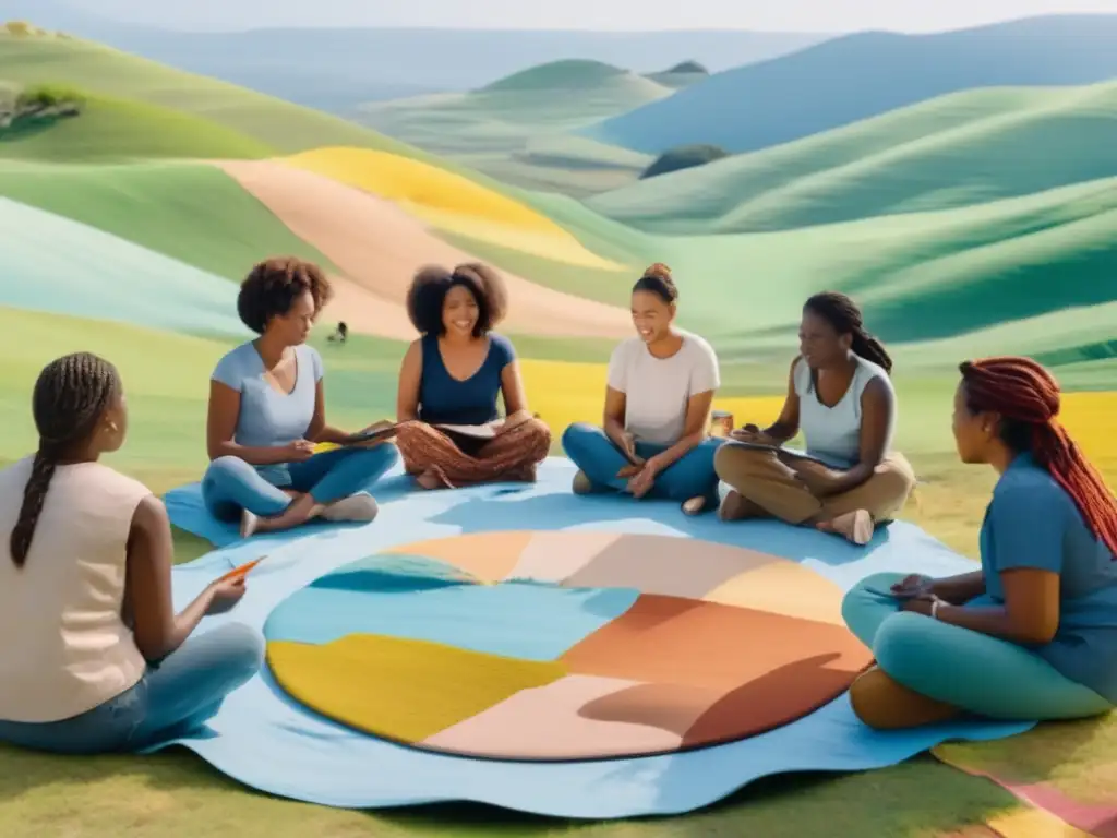 Arte terapia tras desastre: curación y creatividad Terapia del arte en situaciones de crisis: paisaje sereno de curación y conexión a través de la creatividad