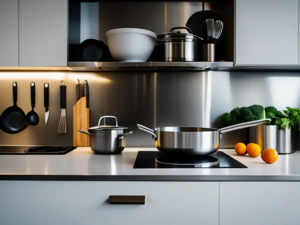 Cocina moderna con utensilios como armas Guía armas improvisadas hogar: Cocina moderna con utensilios que pueden ser armas improvisadas