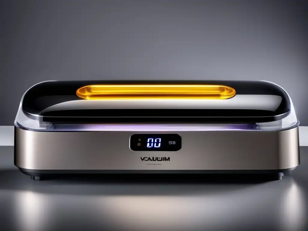 Selladora de alimentos moderna y elegante Sellador al vacío para alimentos: diseño moderno y funcional, sellado de alimentos en bolsas al vacío, pantalla LED iluminada
