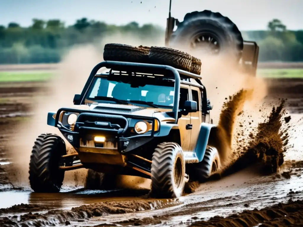 Vehículo offroad adaptado en terreno desafiante